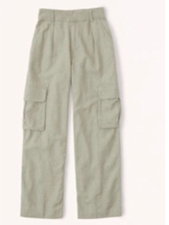 Abercrombie & Fitch Pants - Abercrombie & Fitch Sage Green Cargo Trousers